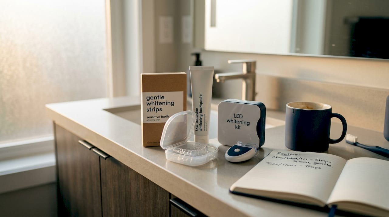 Selection of whitening products for sensitive teeth