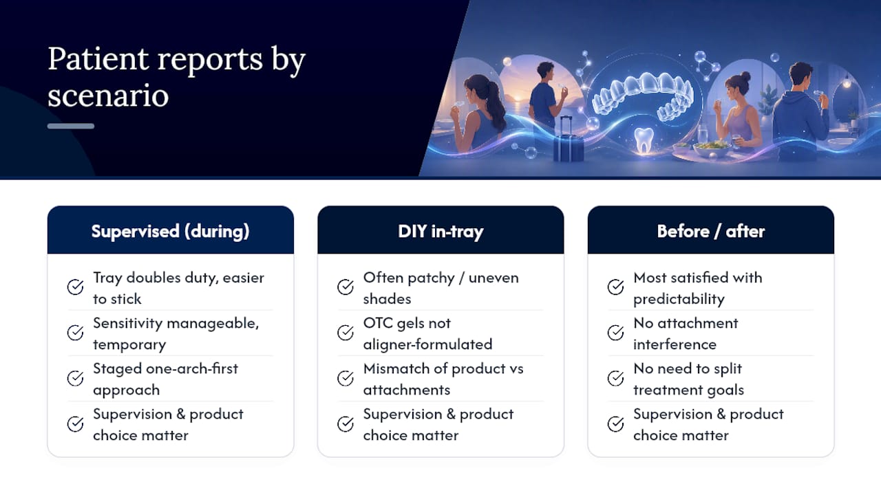What Do Patients Actually Say About Whitening With Aligners? — overview diagram