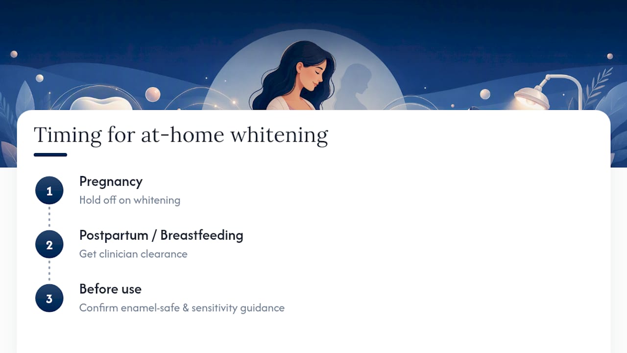 Whitening timing pathway during and after pregnancy