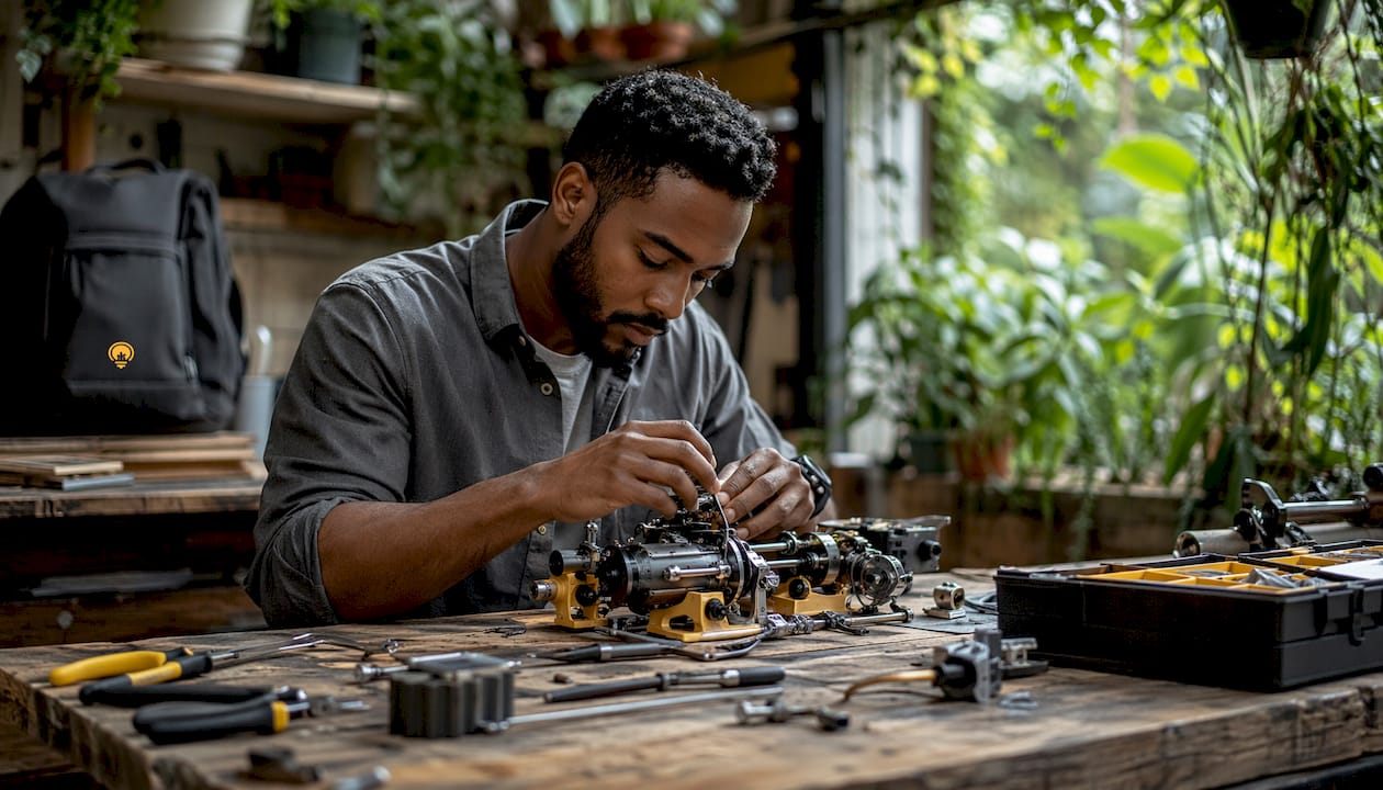 Hands assembling mechanical prototype device