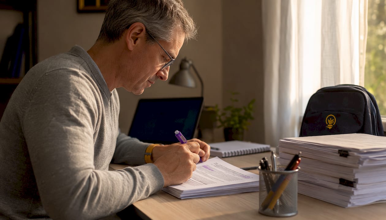 Patent examiner reviewing Background text