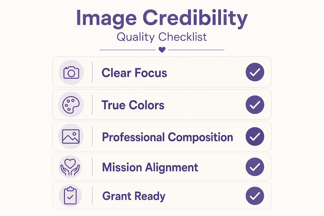 Image credibility checklist infographic