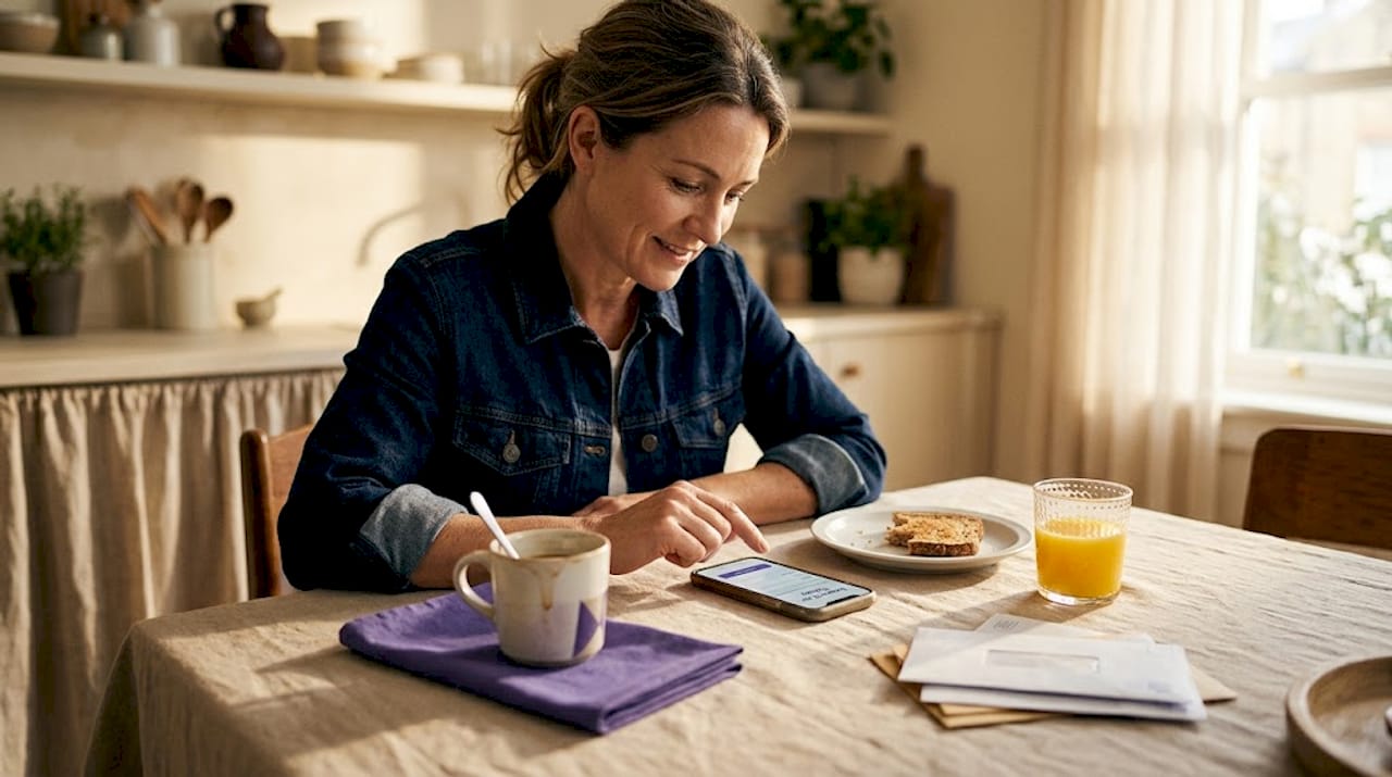 Donor filling online donation form on phone