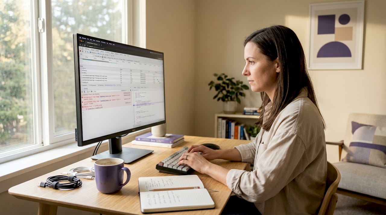 Developer troubleshooting nonprofit website loading issues
