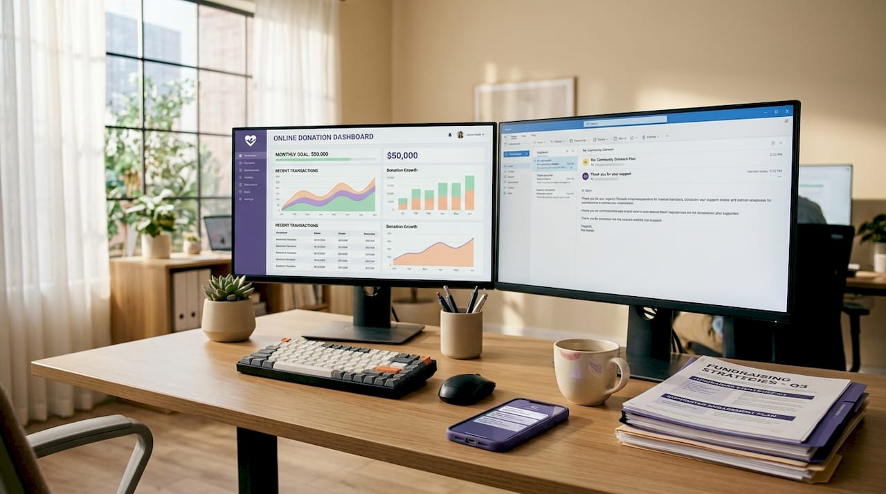 Nonprofit digital fundraising dashboard setup