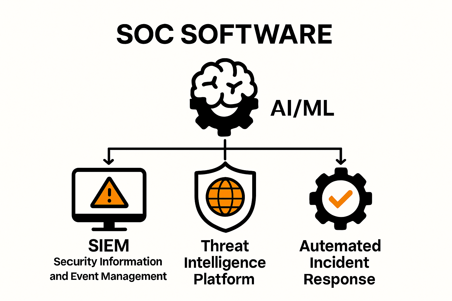 Key components and capabilities of SOC software.