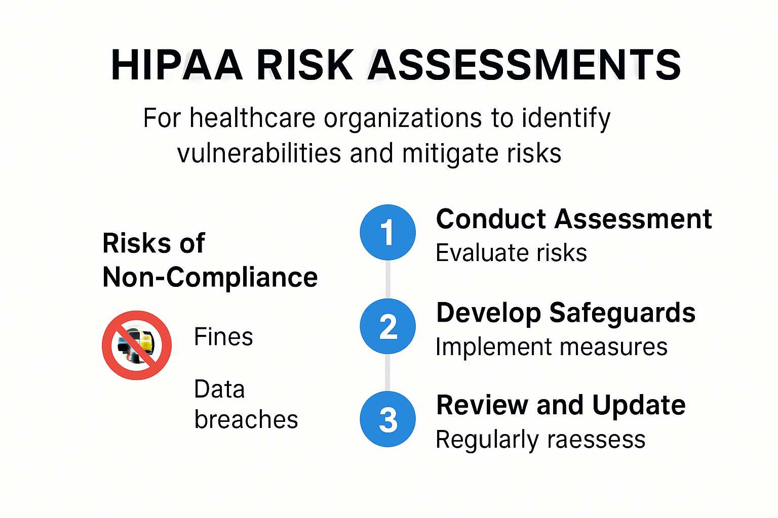 Infographic showing HIPAA risk assessments essentials for providers