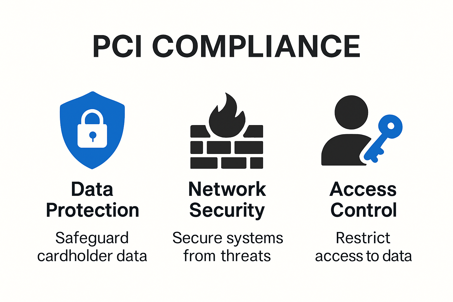 Infographic on PCI compliance components and requirements