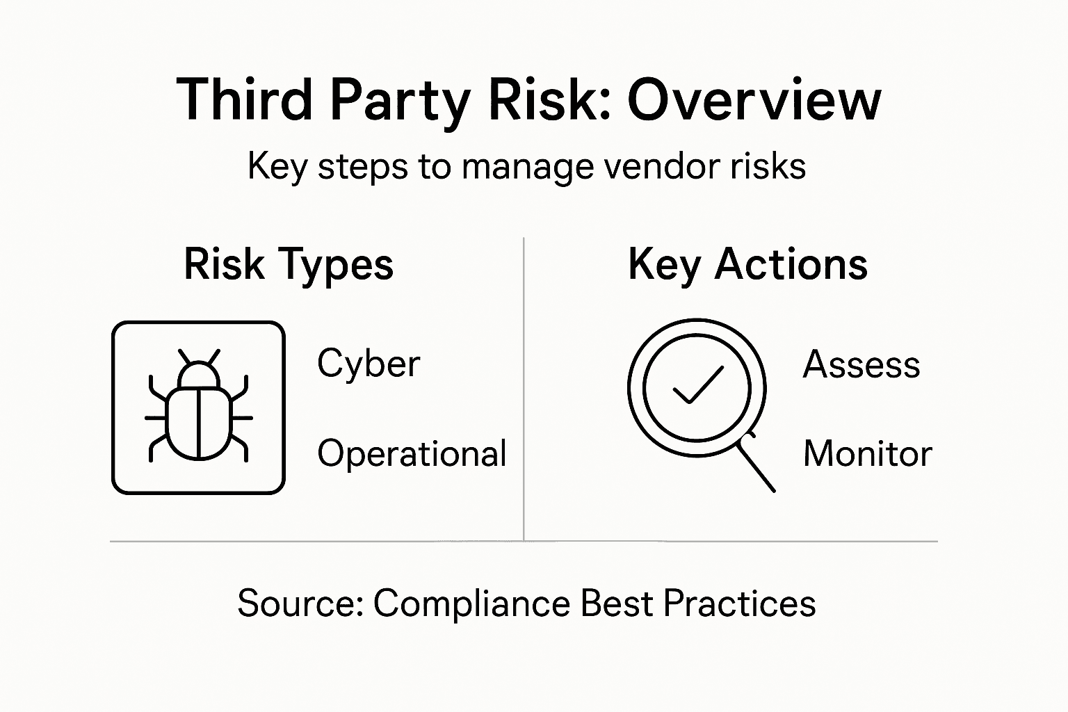 Infographic showing third party risk management steps