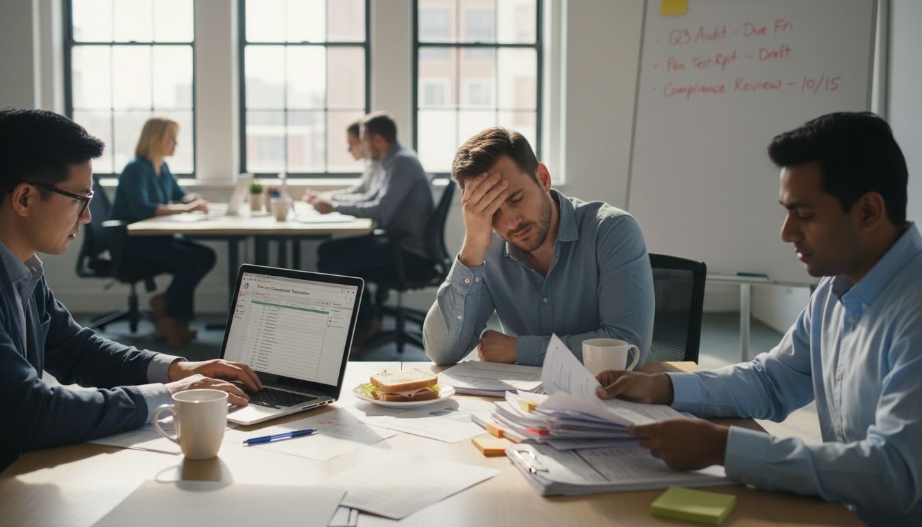 Security analysts managing questionnaires manually