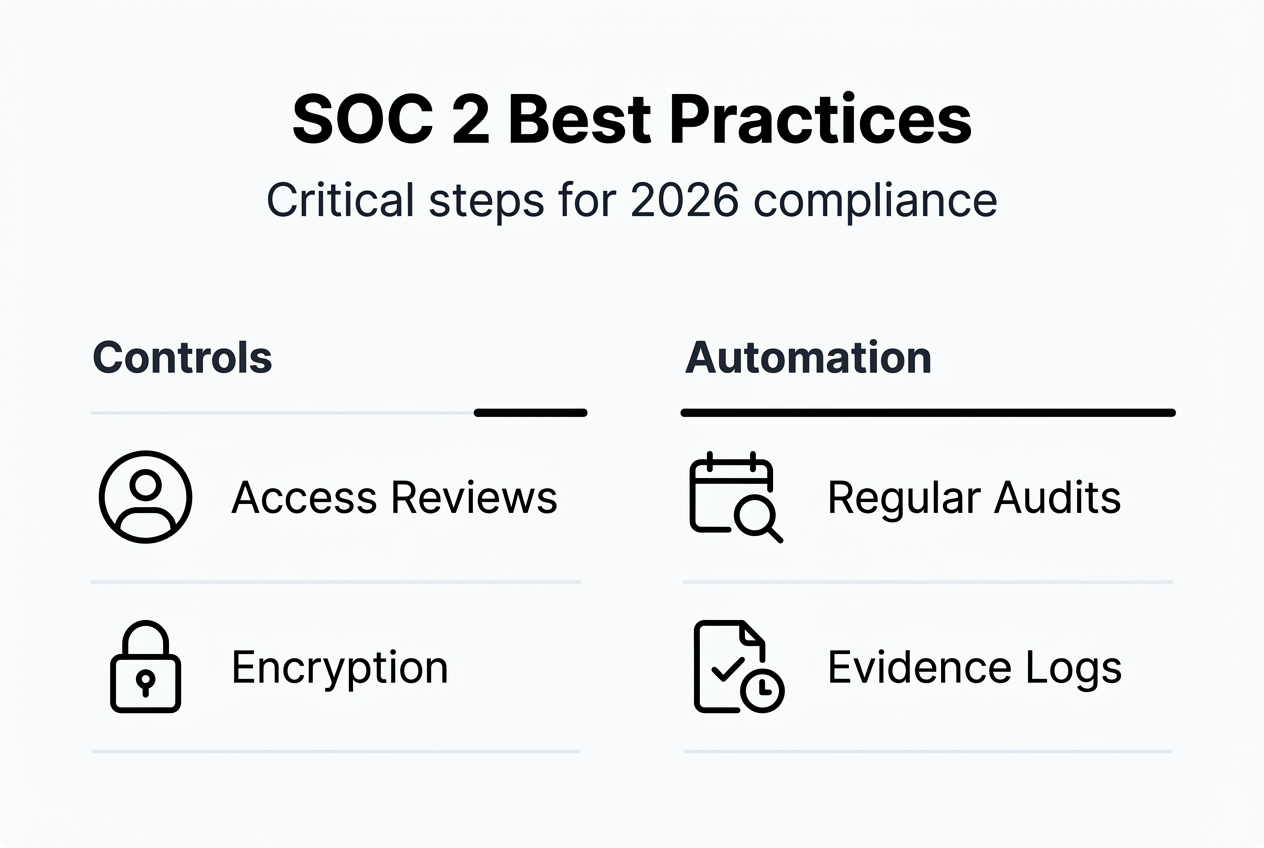 SOC 2 compliance best practices quick reference
