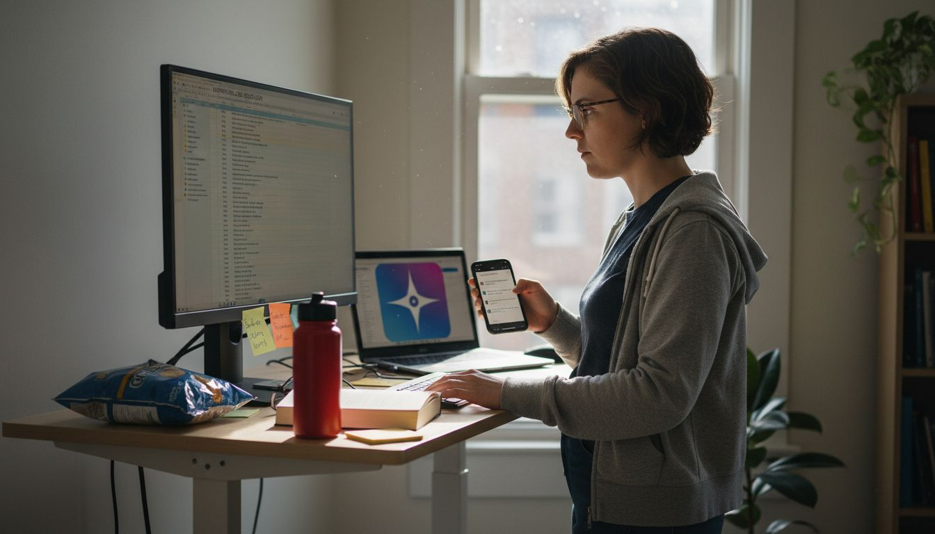 IT specialist reviewing security workflow automation