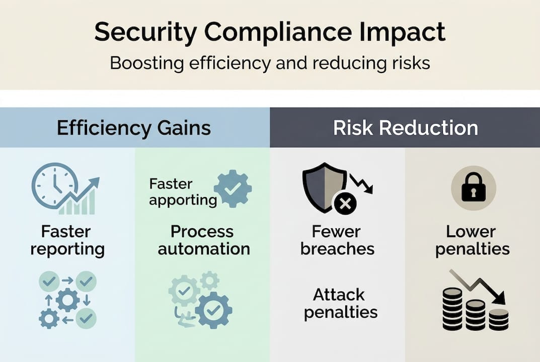 Infographic showing compliance increases efficiency and safety