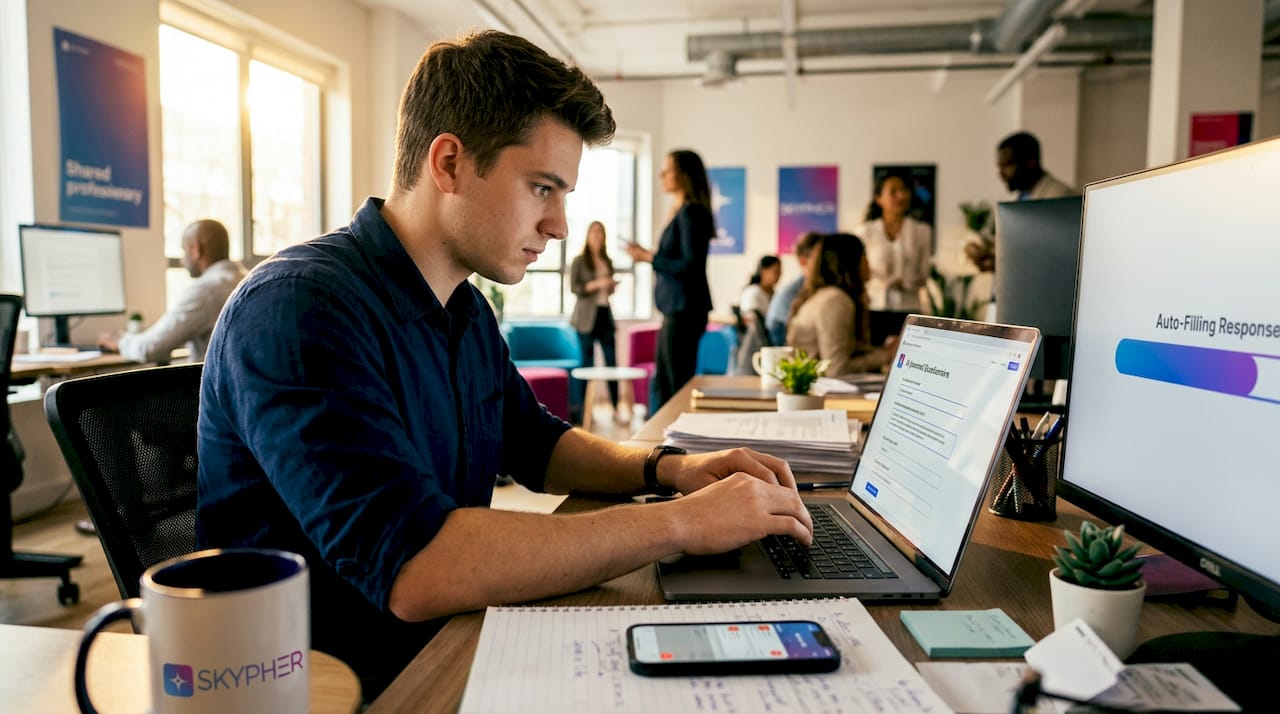 IT analyst uses AI autofill for questionnaire