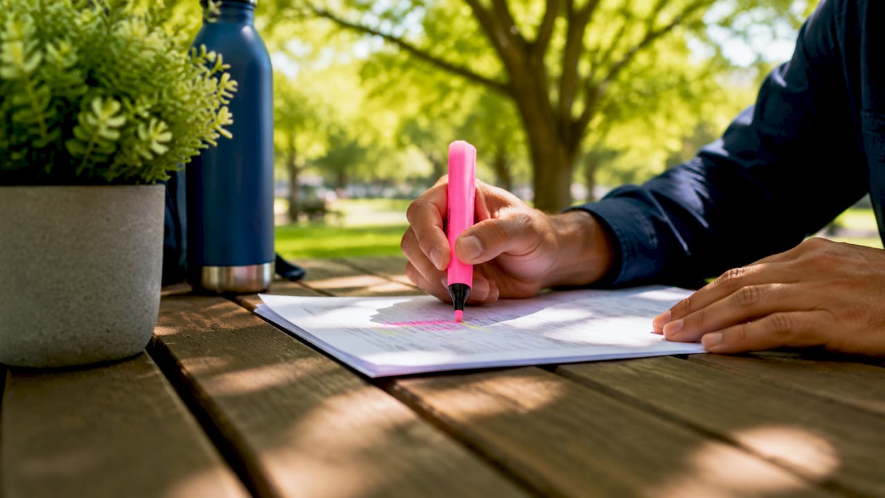 Hands reviewing third-party risk questionnaire