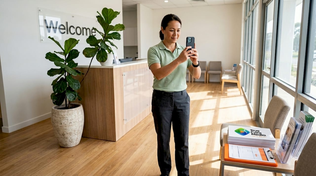 Clinic staff recording patient walkthrough video