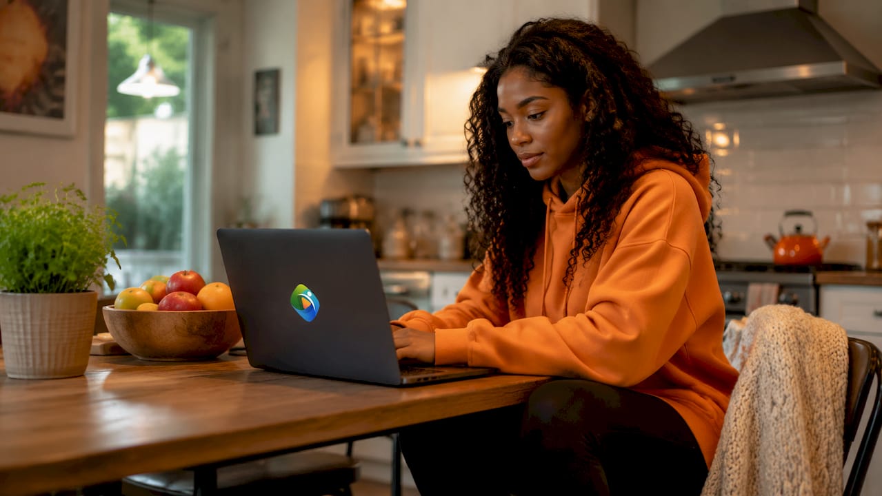 Patient watching treatment video at home