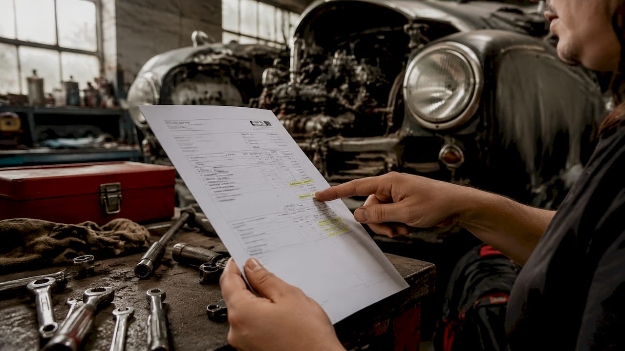 Mechanic explains repair invoice and costs