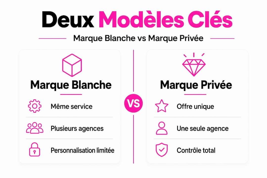 Infographie : les différences clés entre la marque blanche et la marque de distributeur