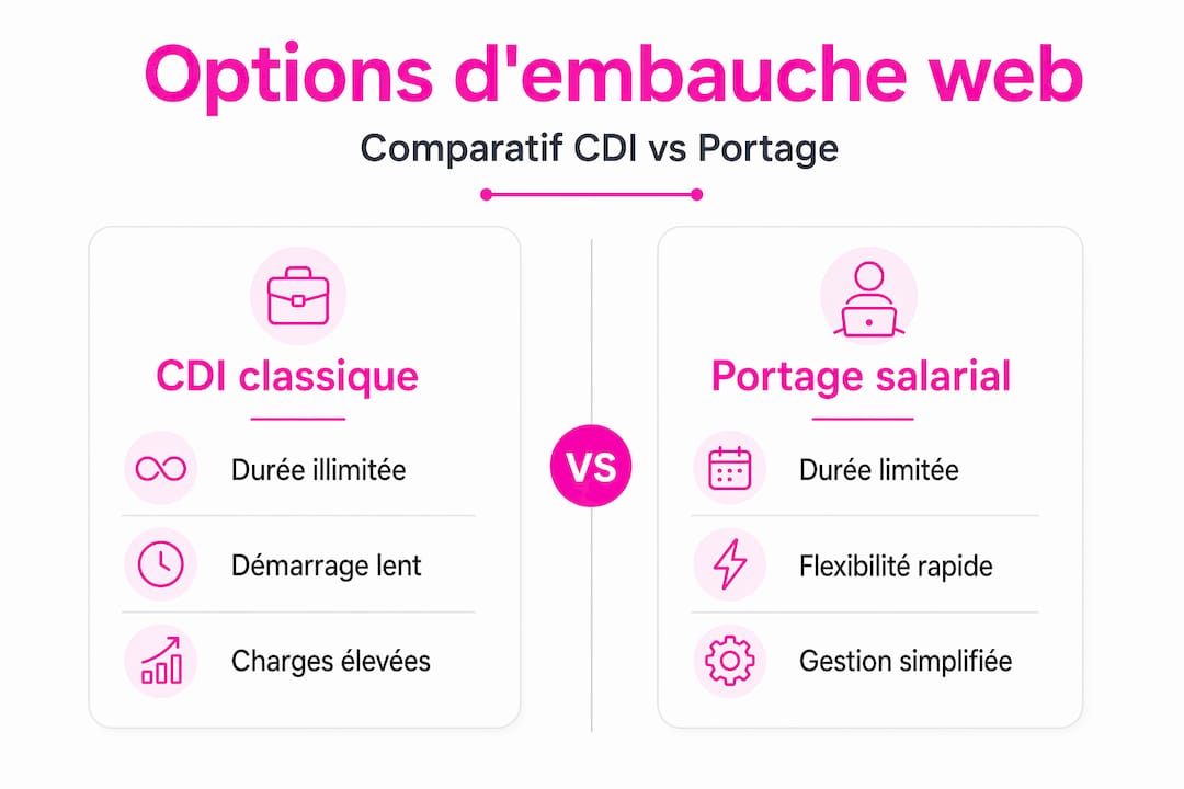 Infographie : CDI ou portage salarial, quel statut choisir ?