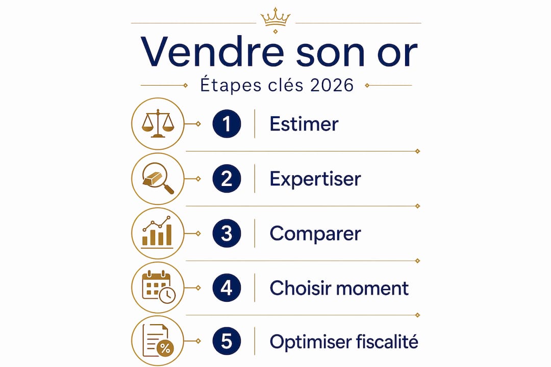 Infographie : les grandes étapes pour vendre son or en toute sérénité