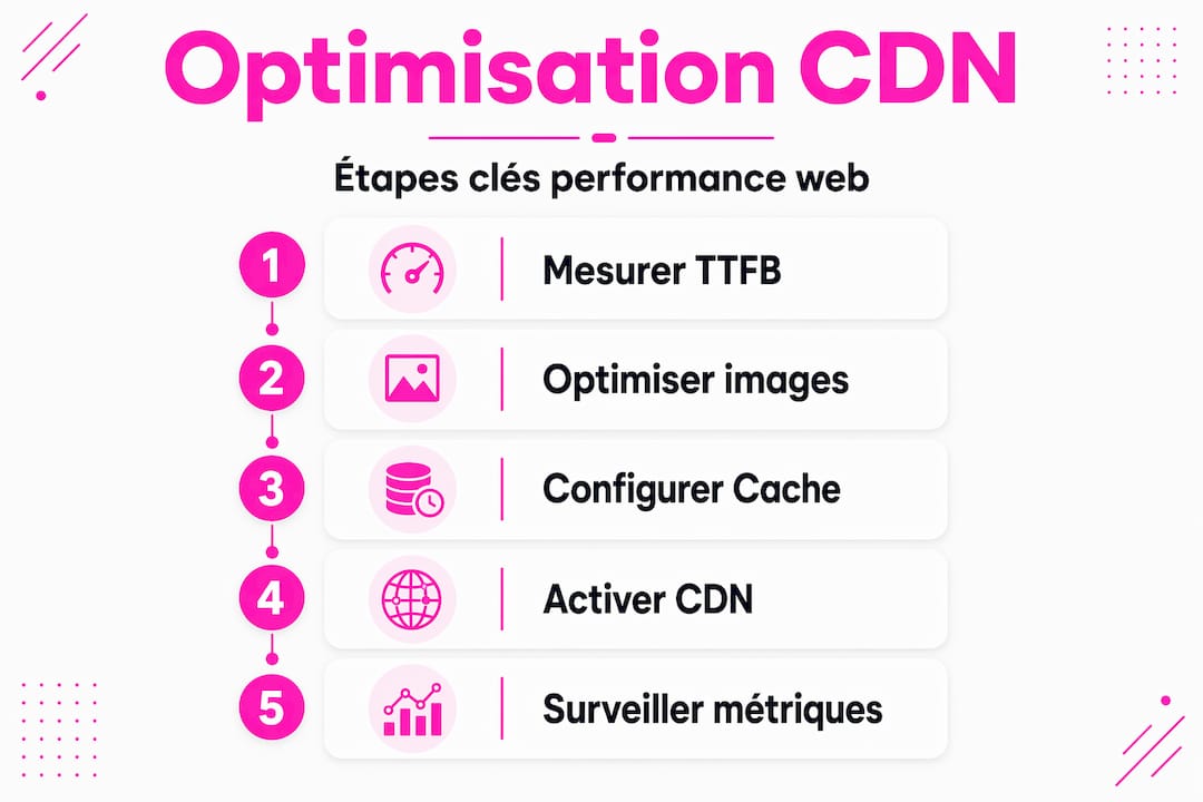 Infographie : les étapes clés pour optimiser un CDN sur votre site web