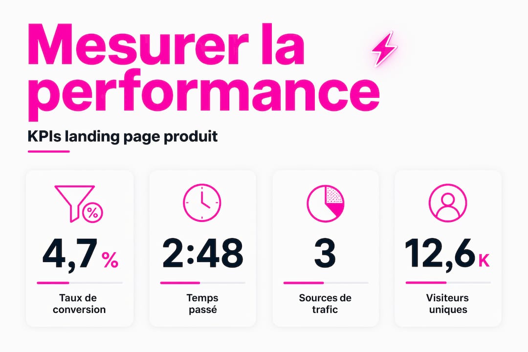Visualisez en un coup d’œil les indicateurs clés de performance de votre landing page grâce à cette infographie.