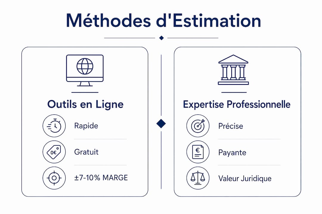 Comparatif visuel des différentes méthodes d’estimation