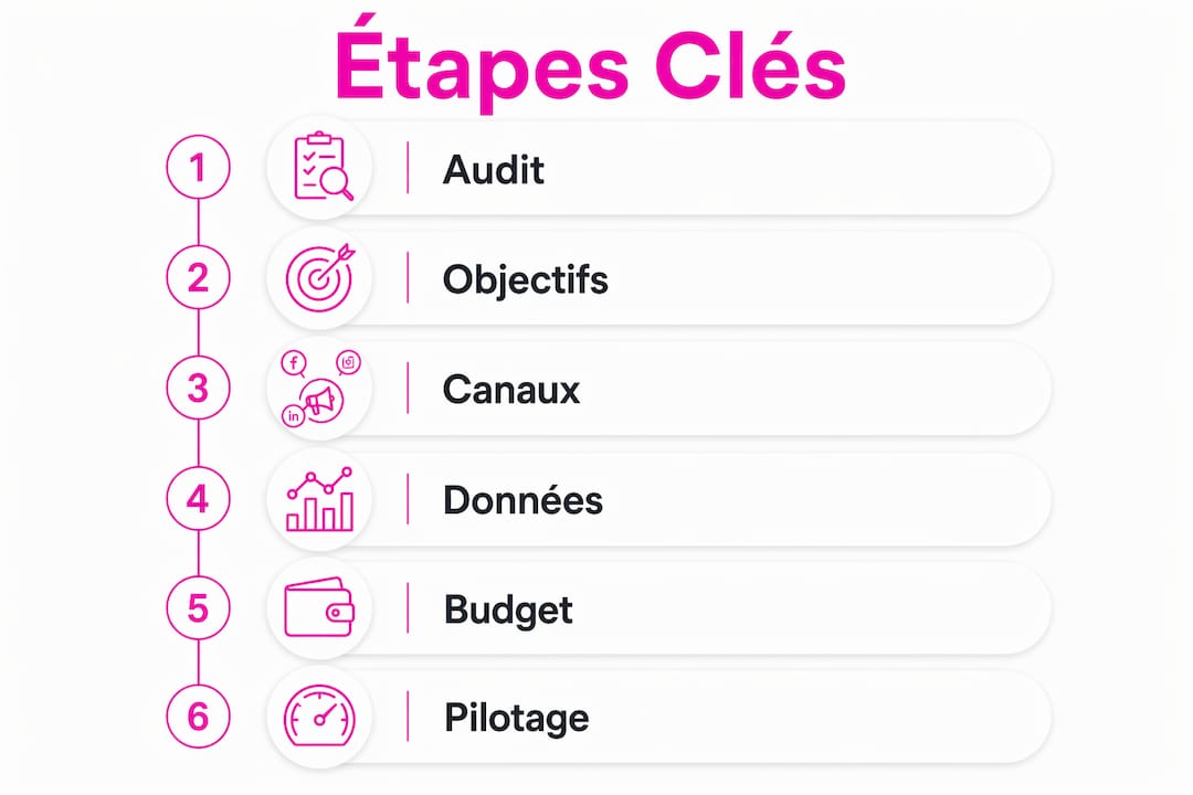 Infographie : les étapes essentielles pour élaborer une stratégie digitale efficace dans une PME