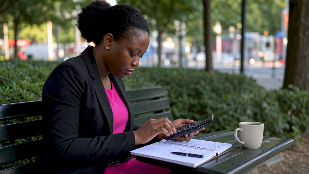 Des mains de femme en pleine analyse du retour sur investissement d'une campagne de marketing digital.
