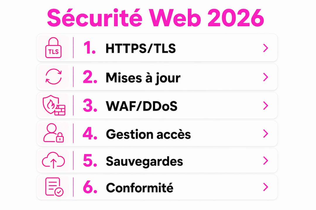 Une infographie pour visualiser les étapes essentielles de la sécurité sur le web