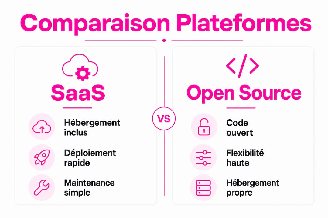 Infographie : le match entre solutions e-commerce SaaS et Open Source