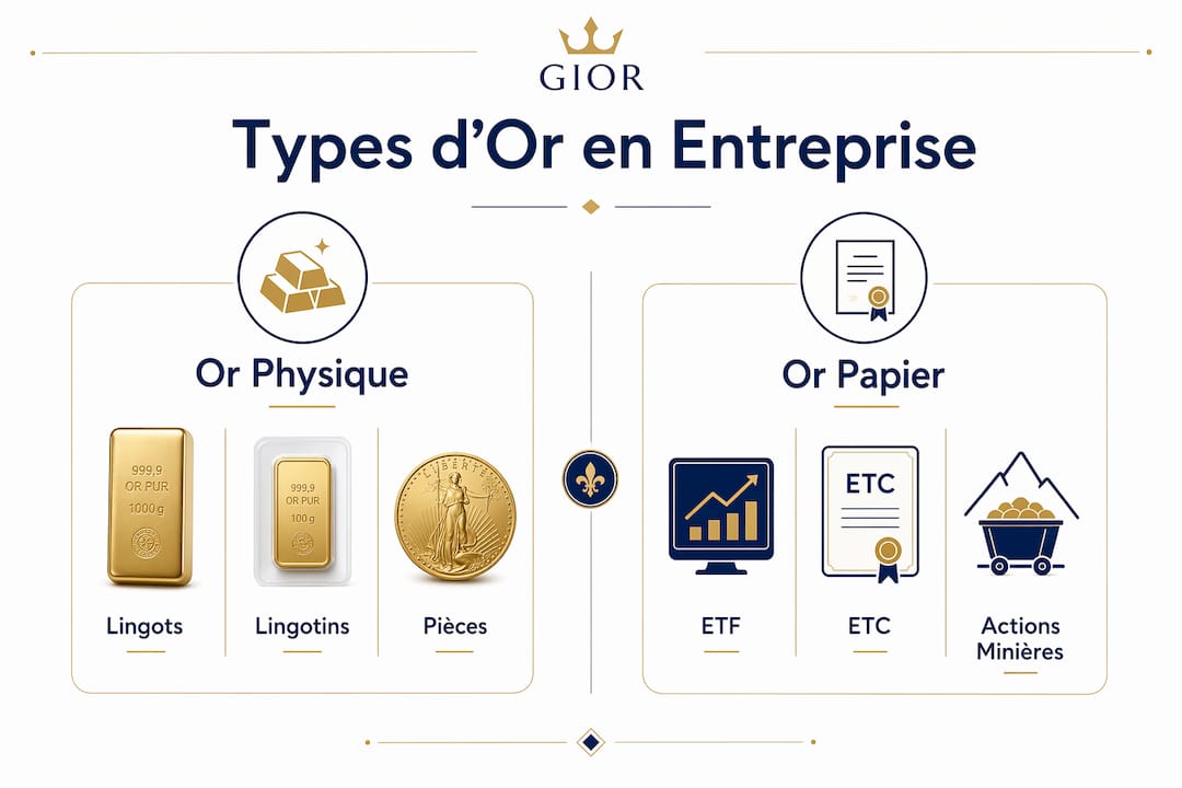 Présentation des différentes catégories d’or à destination des professionnels