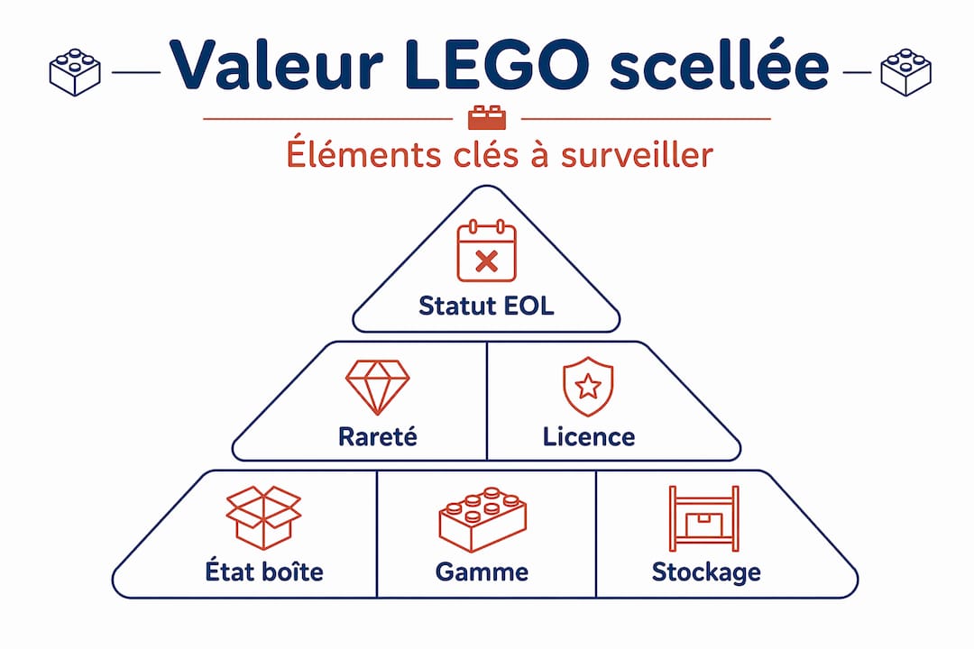 Infographie : les principaux critères qui influencent la valeur des boîtes LEGO neuves sous scellé