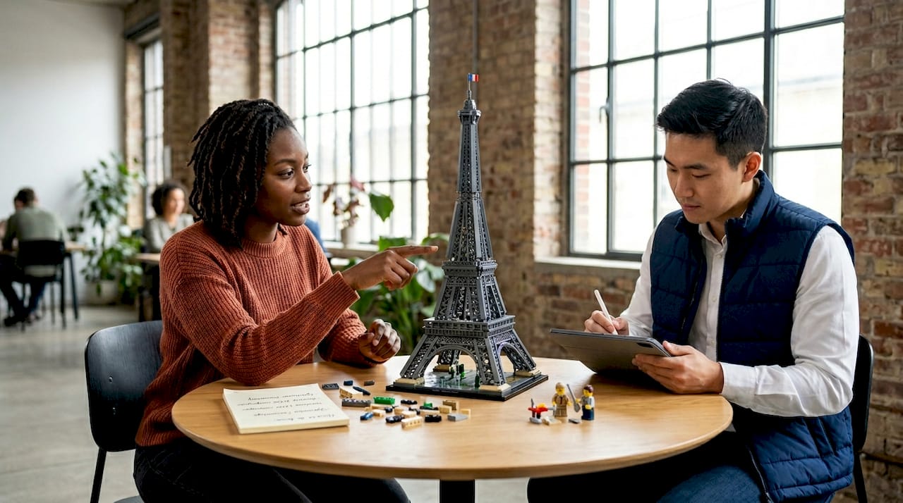 Réunion de travail avec LEGO pour valider les maquettes