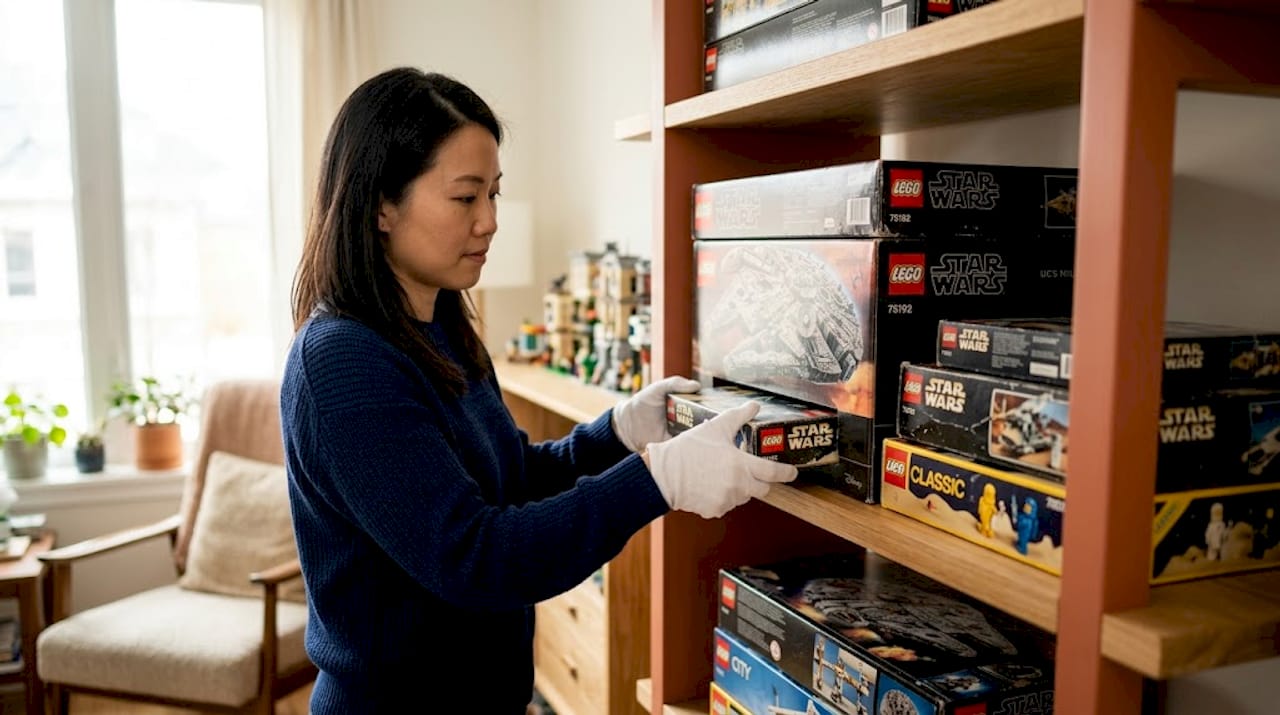 Conservation de boîtes LEGO neuves et scellées à la cave