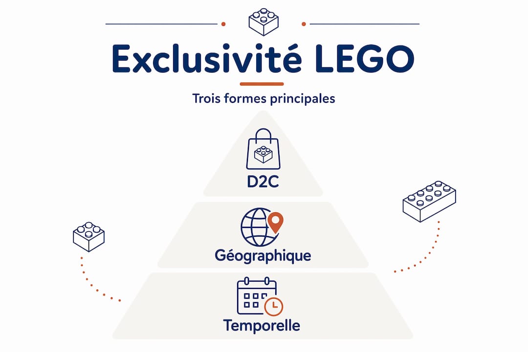 Ce schéma présente les différentes formes d’exclusivités LEGO.