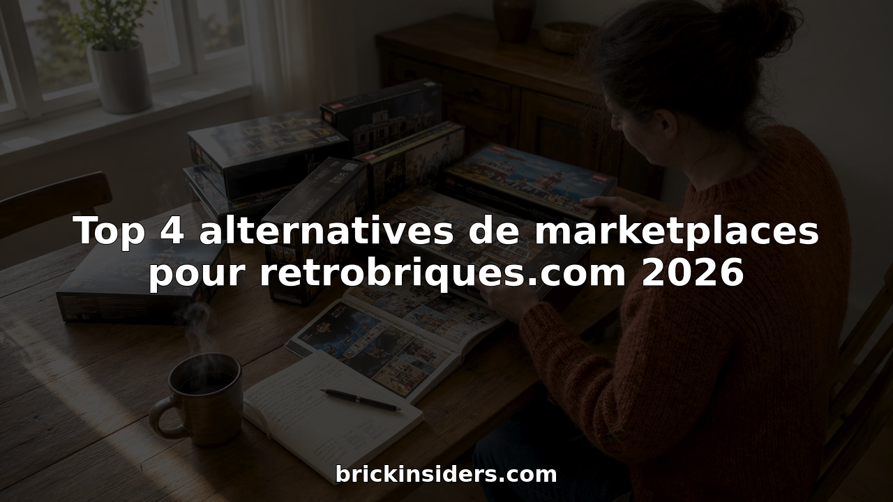 Des mains s'affairent à trier des boîtes de LEGO et des catalogues de petites annonces étalés sur la table.