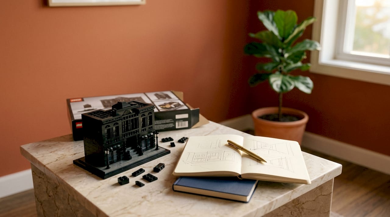Montage de sets LEGO pour adultes sur table