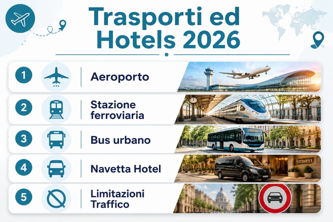 Guida visuale su come raggiungere l’Arena di Verona e dove soggiornare per gli eventi del 2026