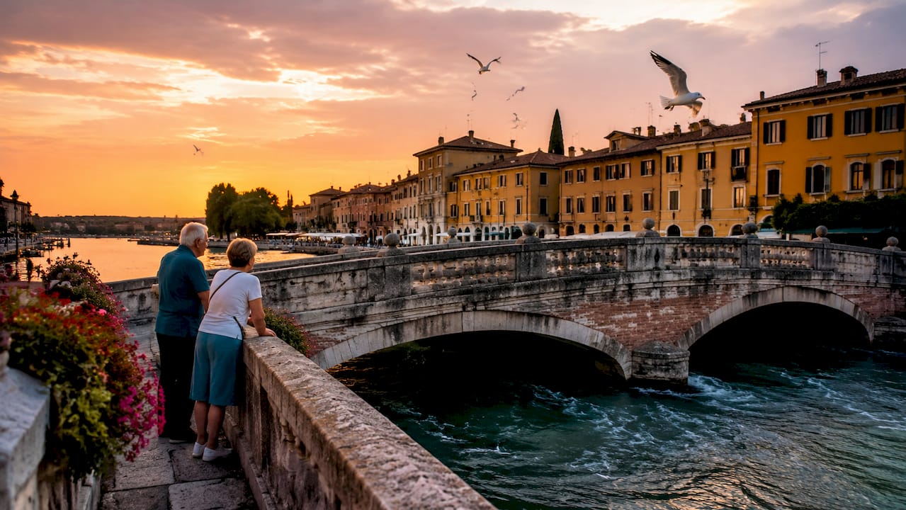 Nel cuore di Peschiera si trova un antico ponte che attraversa il fiume Mincio, simbolo della storia e dell’identità della città.