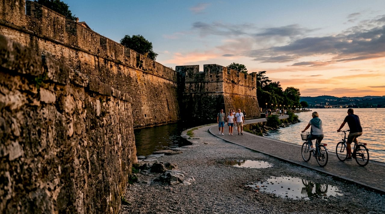 Veduta esterna della storica fortezza veneziana di Peschiera del Garda