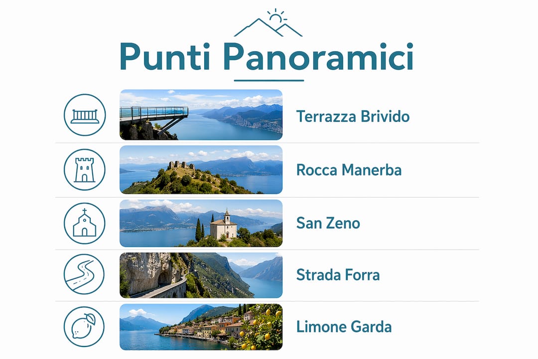 Infografica: i migliori punti panoramici sul Lago di Garda da non perdere