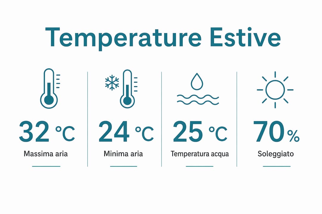 Grafico informativo sulle temperature estive del Lago di Garda: tutti i dati e le curiosità in un colpo d’occhio