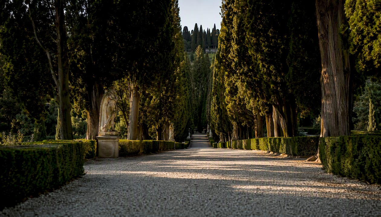 Il viale dei cipressi nel Giardino Giusti