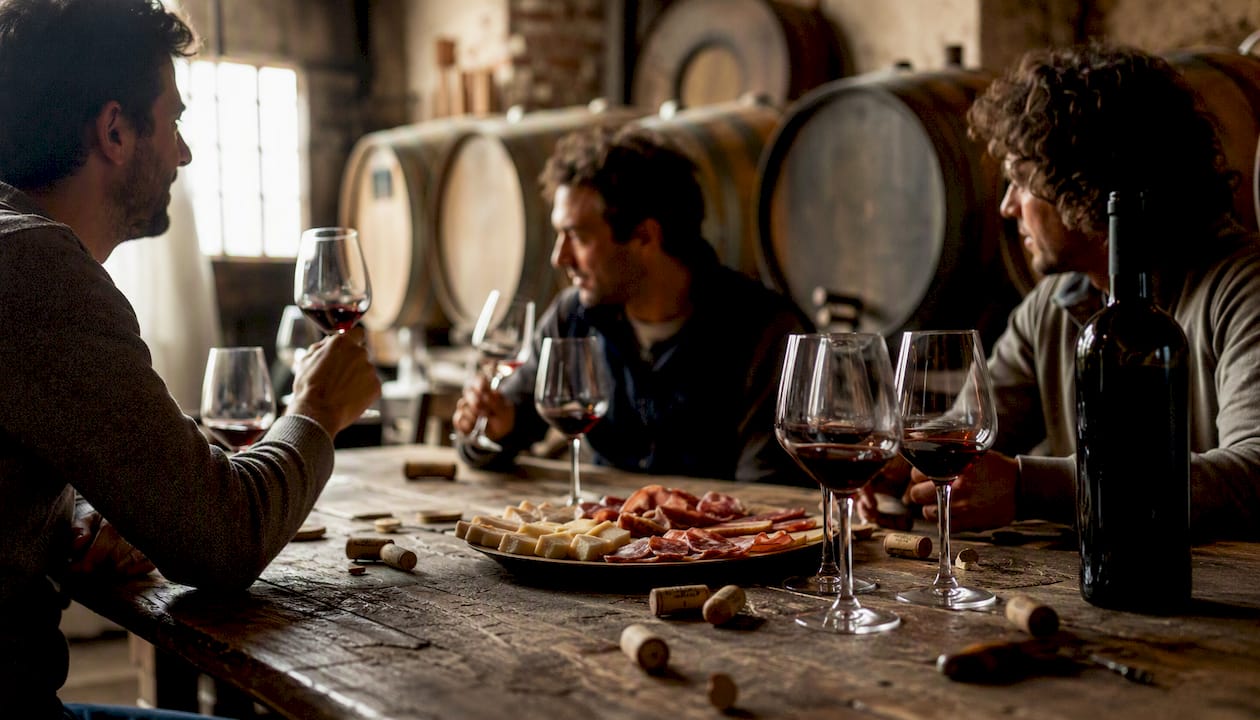 Calici di vino e sapori tipici della Valpolicella, da gustare in cantina