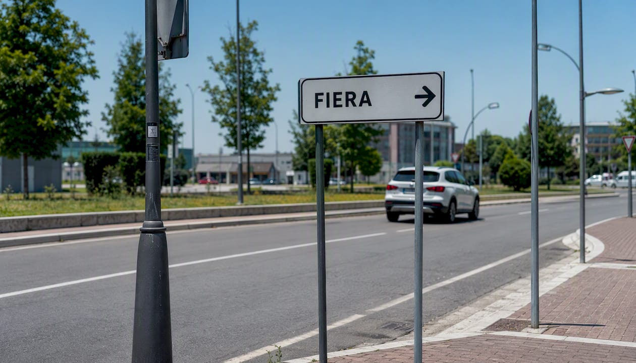 Segnaletica stradale per il quartiere fieristico di Verona