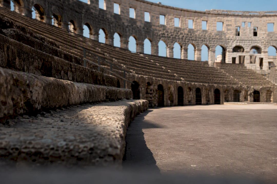 L'interno dell'anfiteatro Arena di Verona