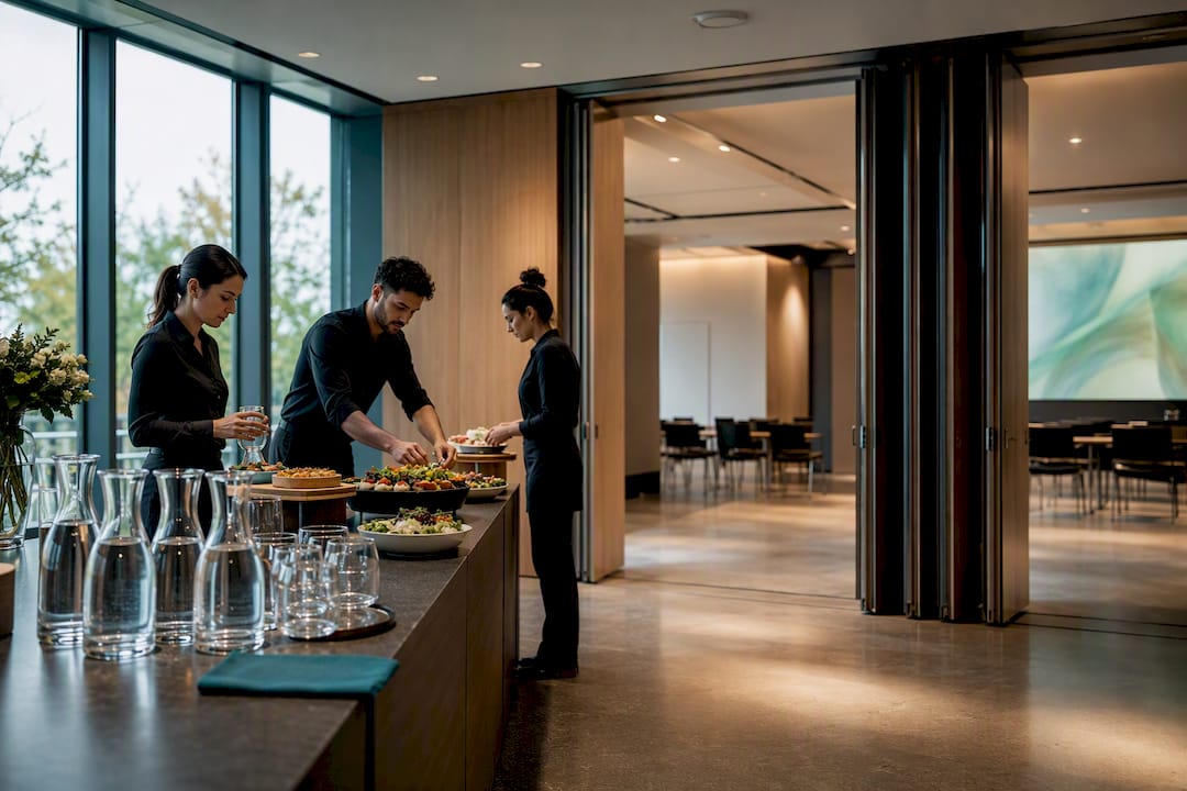Allestimento eco-friendly per evento aziendale in hotel