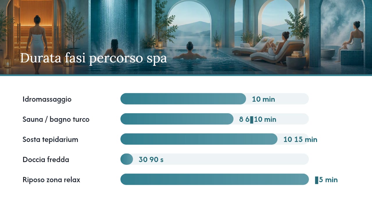 Trattamento spa con pausa nel tepidarium